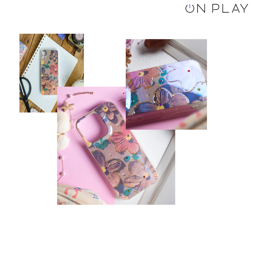 Funda Silicona Flores Iphone 15