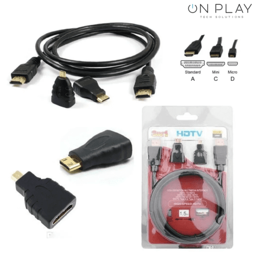 CABLE HDMI 3 EN 1 MICRO HDMI – NANO HDMI