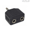 ADAPTADOR AURICULARES 1 MACHO 2 HEMBRAS