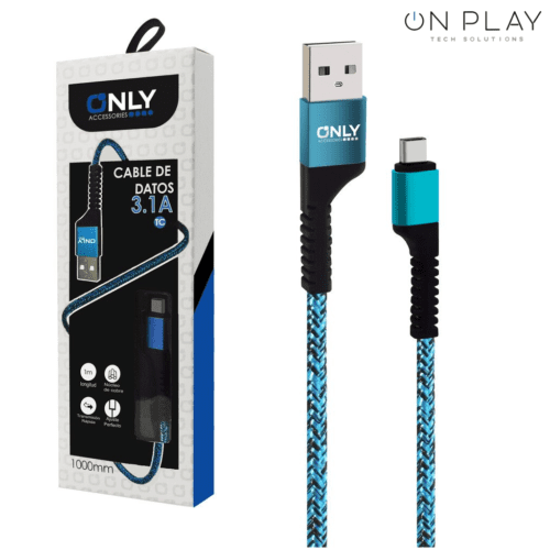 CABLE USB TEXTIL ONLY TIPO-C MOD 60 - Imagen 4