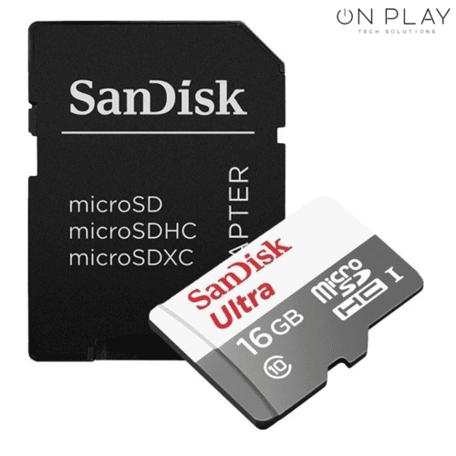 MEMORIA MICRO SD 16GB SANDISK ULTRA CLASE 10 80 MB/S