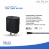 CARGADOR 220V ONLY 2,1 A 1 USB + CABLE V8 MOD 03