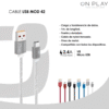 CABLE DE DATOS ONLY 2.4 MOD 42-20 CABLE PLANO MICRO USB