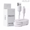 CABLE DE DATOS MICRO USB MACARON Colores 1 Metro