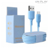 CABLE DE DATOS MICRO USB MACARON Colores 1 Metro