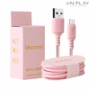 CABLE DE DATOS MICRO USB MACARON Colores 1 Metro