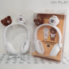 AURICULAR VINCHA OSO Y CONEJO EMOJI I LOVE BROWN I LOVE CONY AR1126