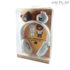 AURICULAR VINCHA OSO Y CONEJO EMOJI I LOVE BROWN I LOVE CONY AR1126