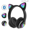 AURICULAR WIRELESS LED CON OREJITAS DE GATO CAT STN-28