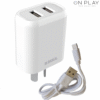 Cargador Rapido 2 USB Soul Duo 2.4 Cable Iphone