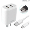 Cargador Rapido 2 USB Soul Duo 2.4 Cable TIPO-C