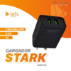 CARGADOR 220V LETS STARK 4.4A 2 USB + CABLE TIPO C -