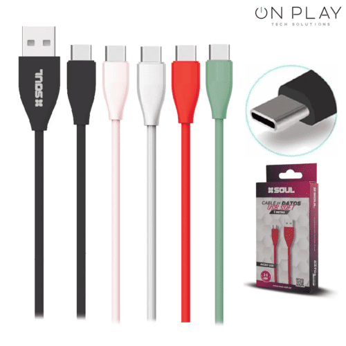 CABLE DE DATOS USB SOFT 2 METROS 2.0 AMP SOUL TIPO C –