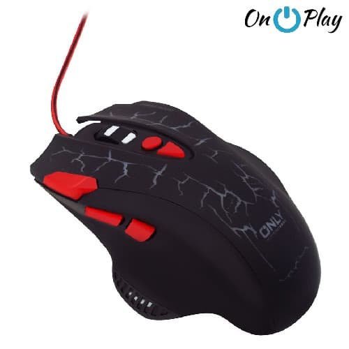 MOUSE GAMER ONLY LUCES RGB 8 BOTONES 3200 DPI CABLE 1,5 MOD GM830