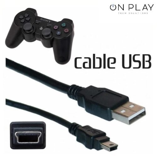 CABLE JOYSTICK PS3 DE CARGA V3 FAST CHARGE MINI USB 1.8 METRO