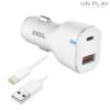 Cargador Auto SOUL 20W Carga Rapida USB-PD 3.0 iphone