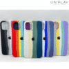 FUNDA SILICONA CON RAYITAS ARCOIRIS IPHONE 13 PRO -