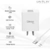 Cargador Dinax PR1-CAR-4.2-IPH 4.2A 2 USB + CABLE IPHONE