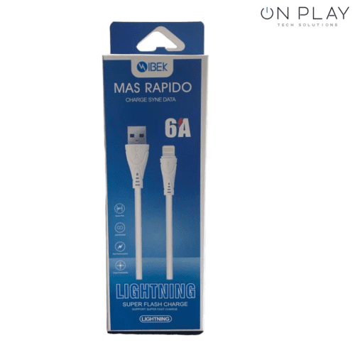 Cable Datos IBEK 5A 6A CB-62 Iphone Lightning Super Fash Charge