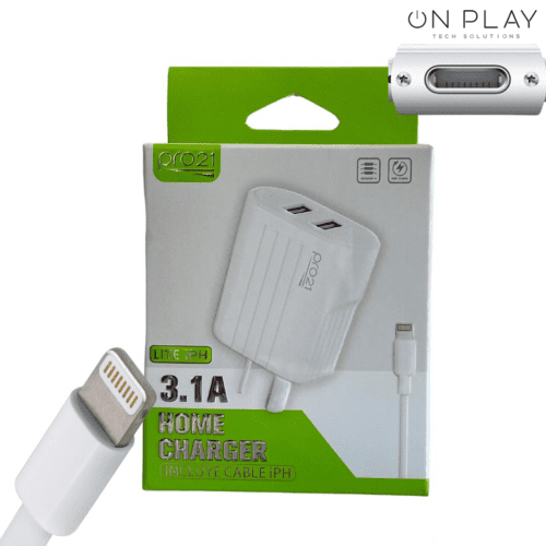 Cargador Pro21 3.1A Para Iphone P-31 LITE 2 USB Cable lightning