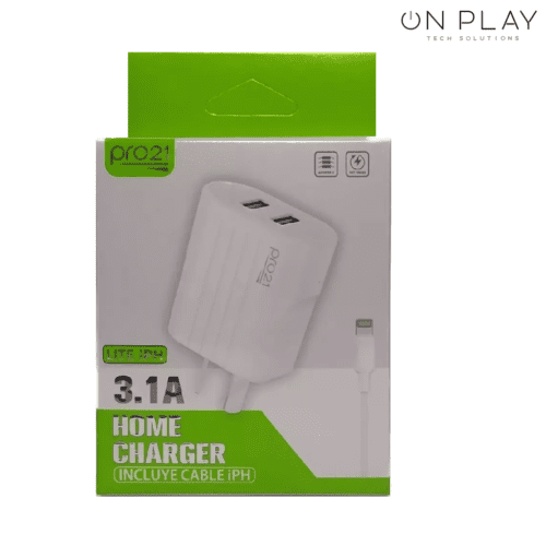 Cargador Pro21 3.1A Para Iphone P-31 LITE 2 USB Cable lightning - Imagen 3
