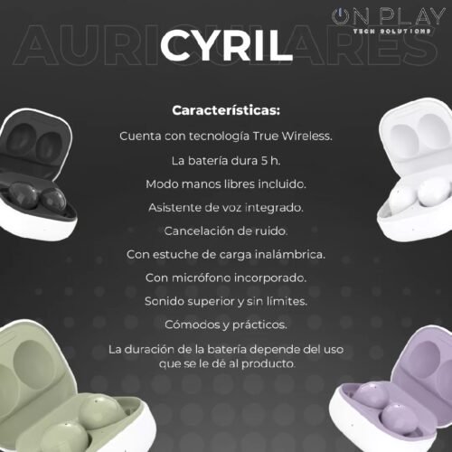 Auriculares Inalámbricos WOLLOW Cyril Bluetooth 5.1 Audio 360°