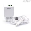 Cargador IBEK 3.1A Tipo-C + 2 USB IB-3025 Carga Rapida